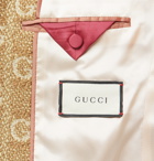 Gucci - Logo-Jacquard Virgin Wool Blazer - Brown