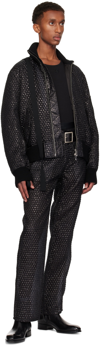 Helmut Lang Black Bubblewrap Worker Trousers