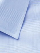 TOM FORD - Slim-Fit Cutaway-Collar Prince Of Wales Checked Cotton-Poplin Shirt - Blue