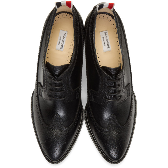 Thom Browne Black Longwing Brogue Heels Thom Browne display picture 2