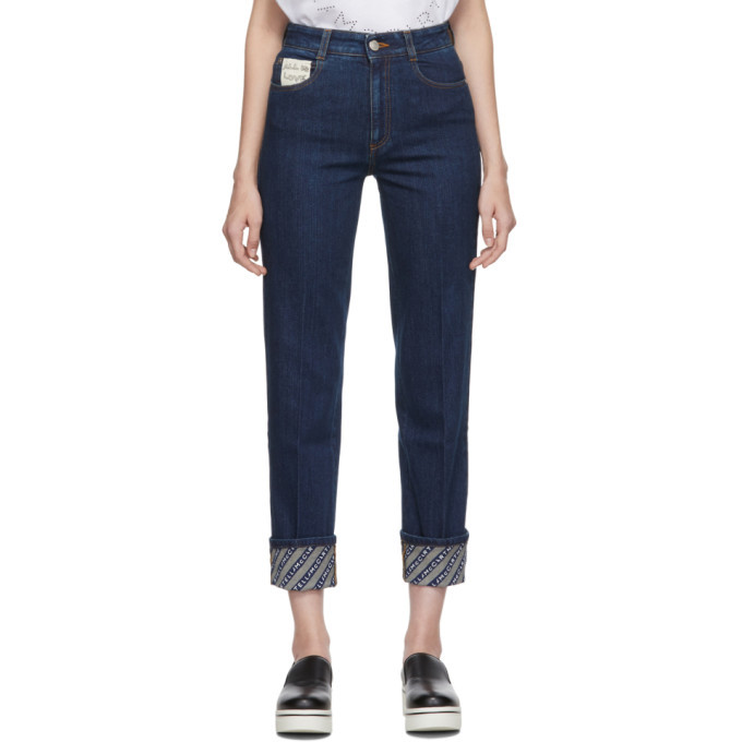 Photo: Stella McCartney Blue Logo Cuff The Skinny Boyfriend Jeans