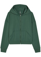 Vuori Halo Modern Hooded Stretch-jersey Sweatshirt Green