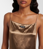 Miu Miu Open-back satin minidress