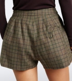 Blazé Milano Tinker checked wool and cashmere shorts