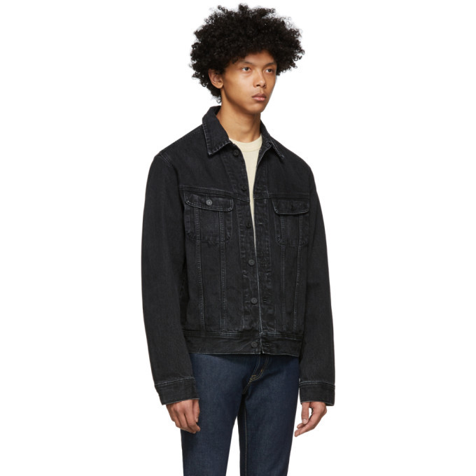 Moussy Vintage Black Denim Oversize Jacket Moussy Vintage