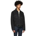 Moussy Vintage Black Denim Oversize Jacket