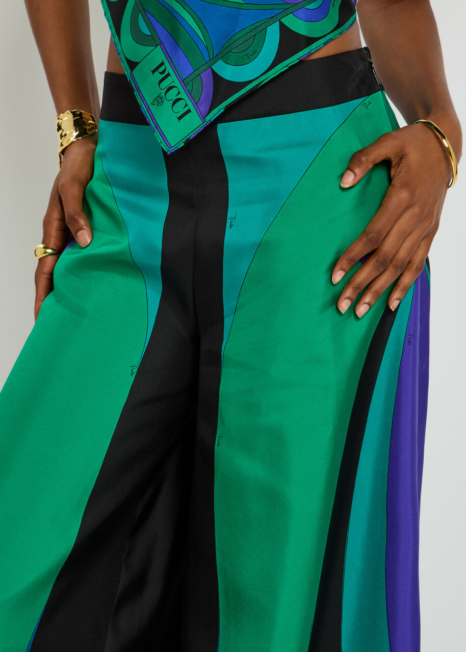 Pucci Maddalena Printed Silk-twill Trousers Multi Print