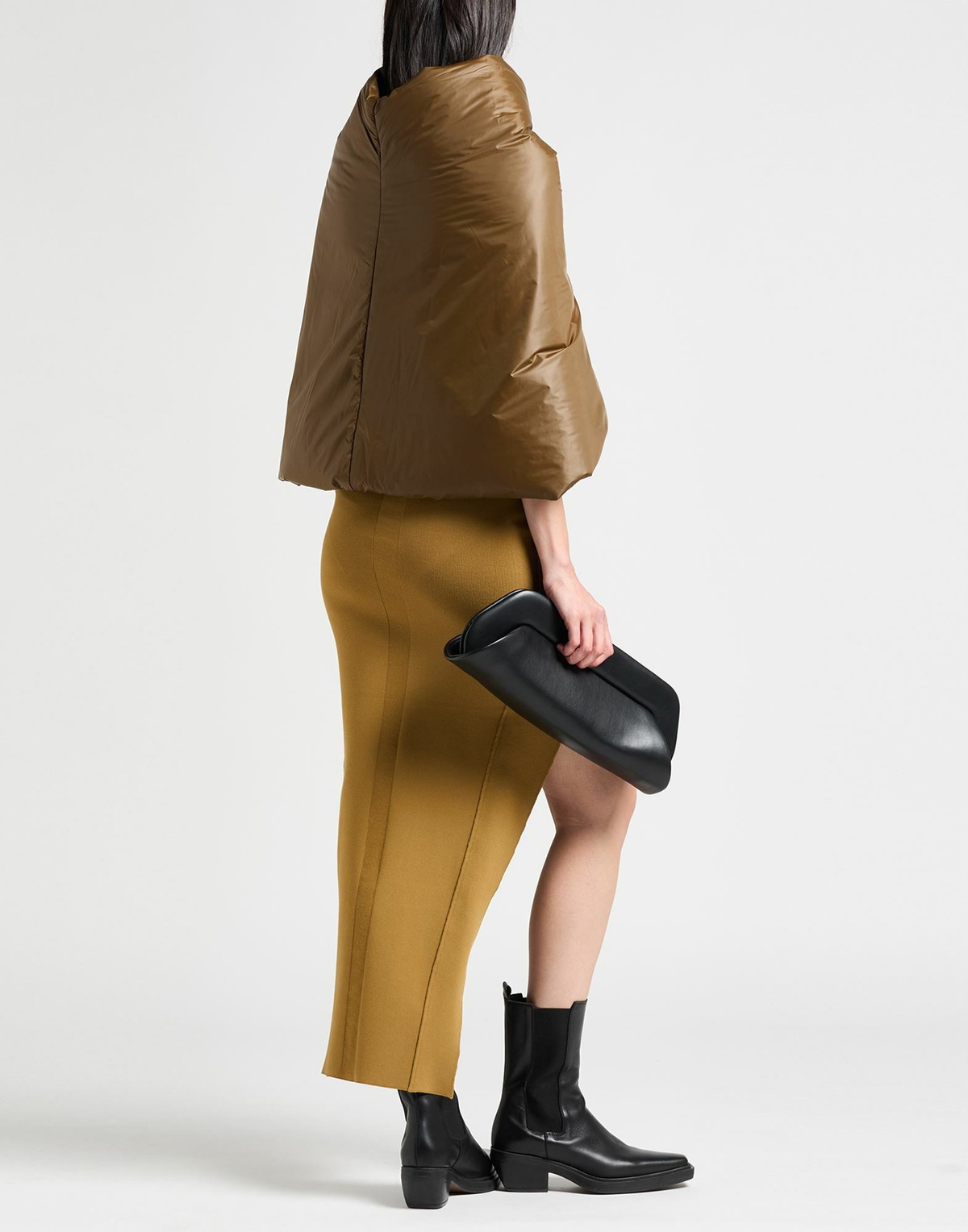 Rick Owens Womens Cape Military in Green