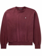 Acne Studios - Fiah Logo-Appliquéd Cotton-Jersey Sweatshirt - Burgundy