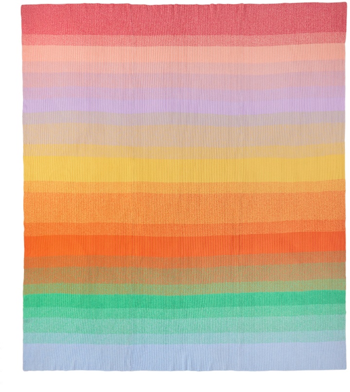 Photo: The Elder Statesman Multicolor Morph Stripe Blanket