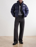 Burberry - Highlands Logo-Embroidered Quilted Shell Down Jacket - Blue
