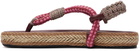 Isabel Marant Brown & Red Gypso Sandals
