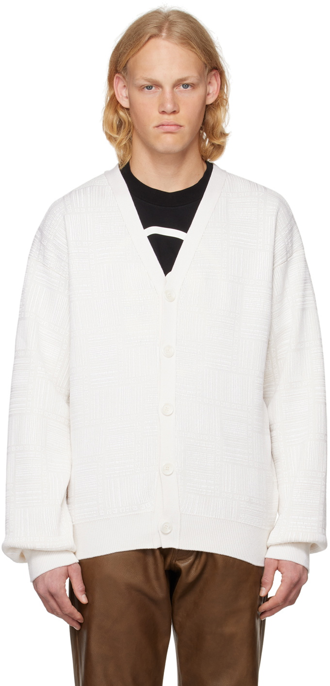 VTMNTS Off-White Printed Cardigan