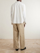 Polo Ralph Lauren - Straight-Leg Embroidered Cotton-Corduroy Trousers - Neutrals