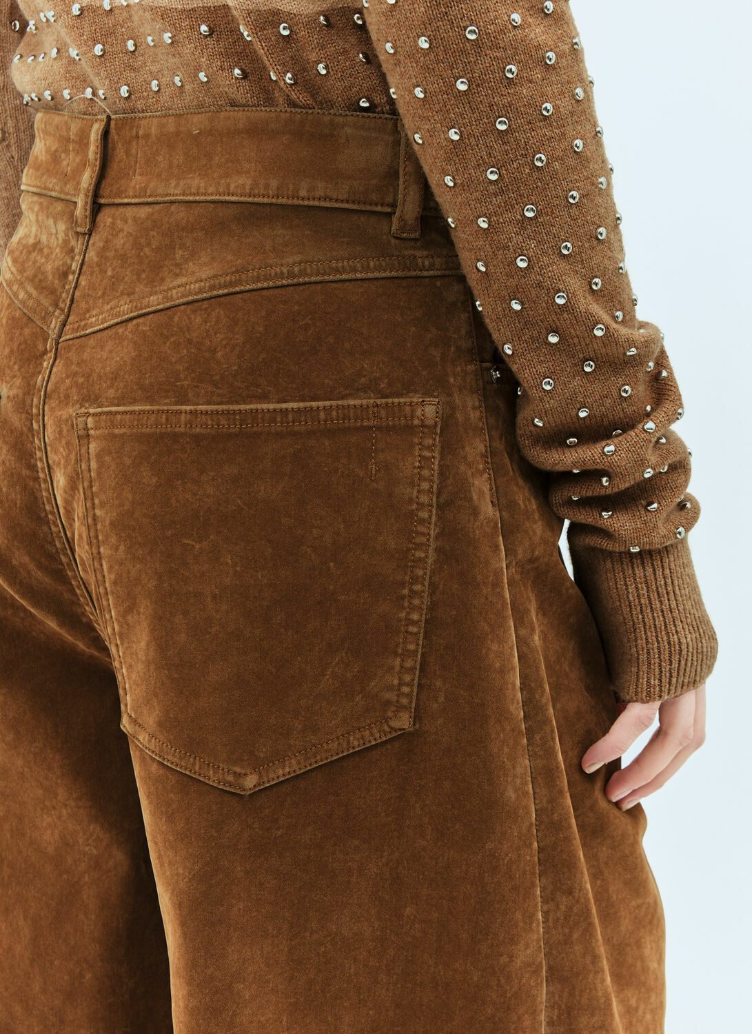 Sportmax Flocked Denim Pants