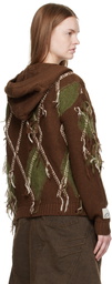 Andersson Bell Brown Argyle Fisherman Zip-Up Hoodie