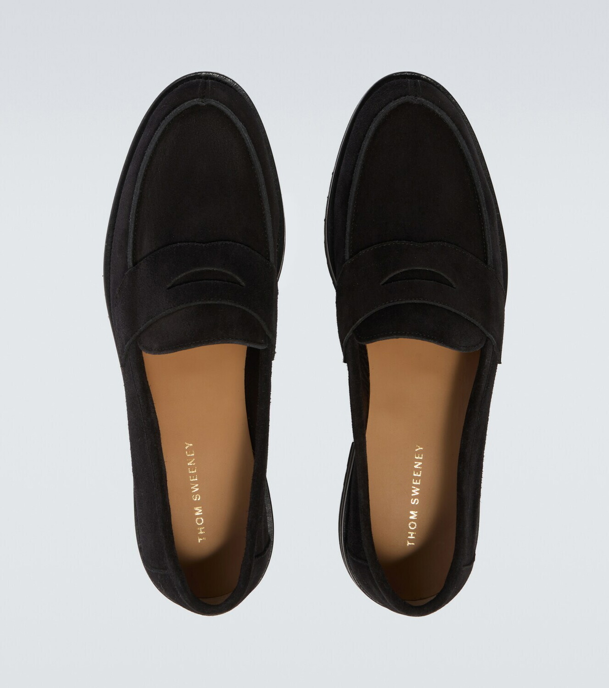 Thom Sweeney Suede penny loafers