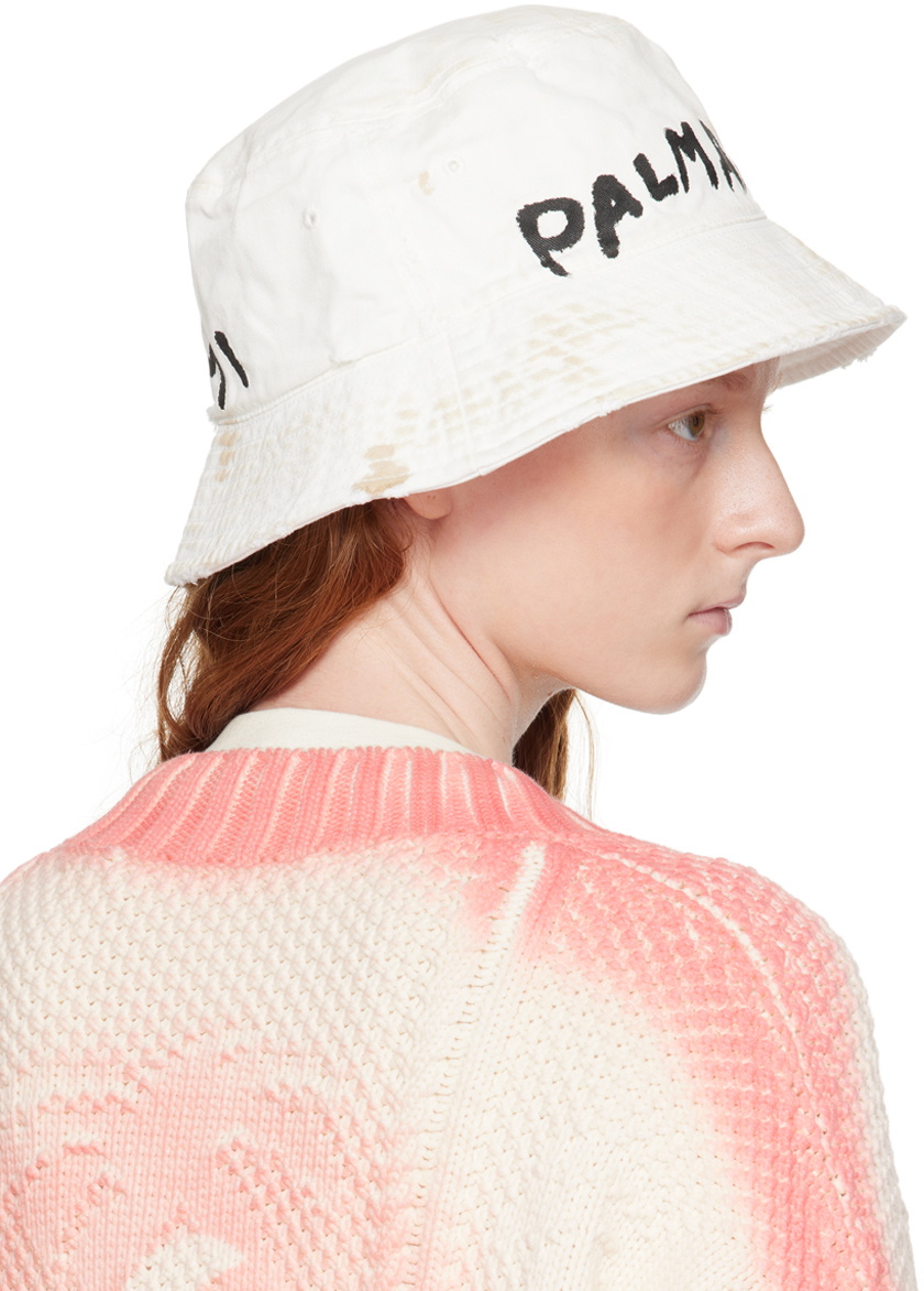 Palm Angels Off-White Printed Beach Hat