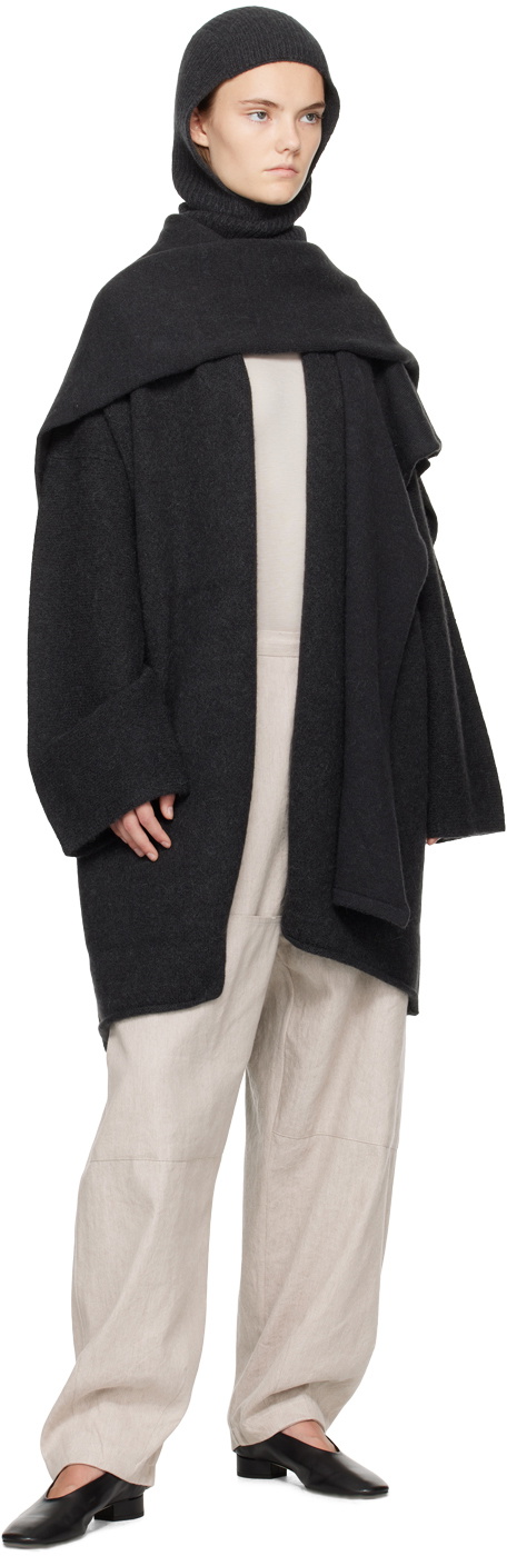 Lauren Manoogian Black Sleeves Wrap Sweater Shawl