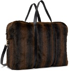 Ernest W. Baker Brown Faux-Fur Duffle Bag