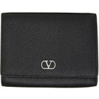 Valentino Garavani Black VLogo Signature Trifold Wallet