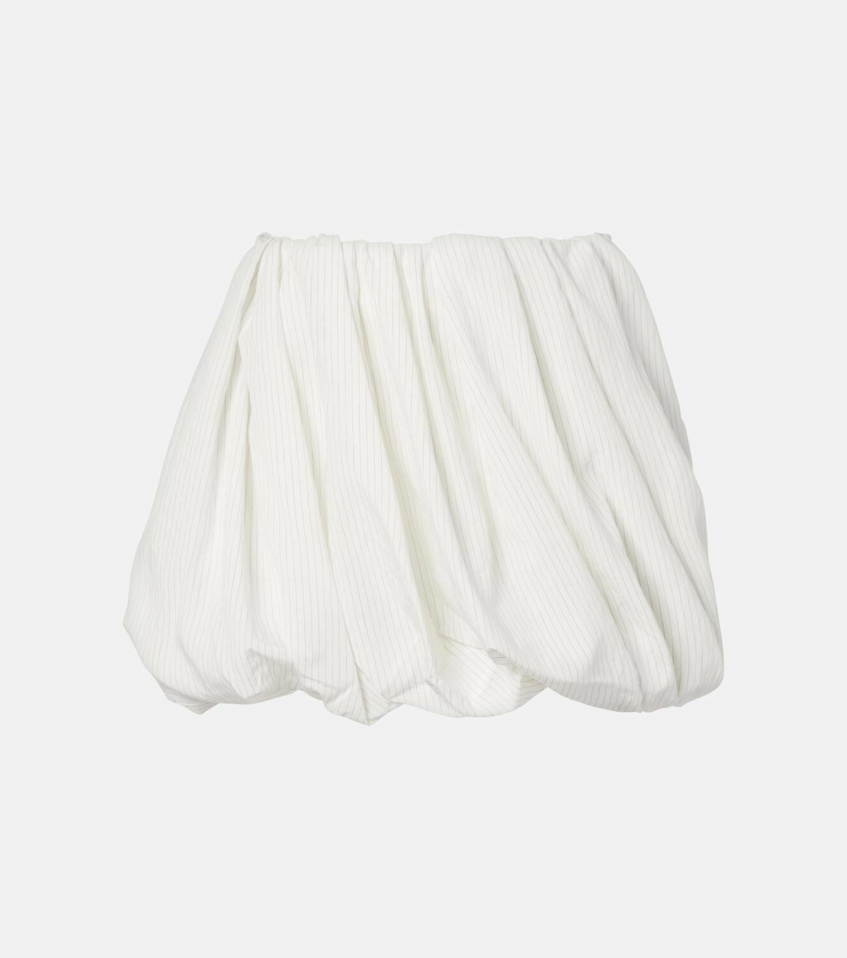 JW Anderson Gathered pinstripe balloon miniskirt