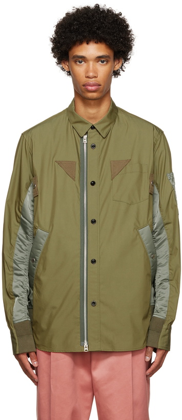 Photo: sacai Khaki Weather Shirt