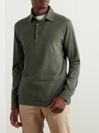Loro Piana - Cotton-Piqué Polo Shirt - Green