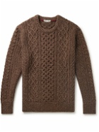 Alex Mill - Cable-Knit Merino Wool-Blend Sweater - Brown