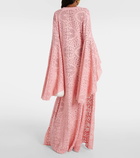 Alexandra Miro Bella lace metallic knit kaftan