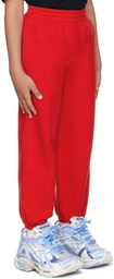 Balenciaga Kids Kids Red Embroidered Sweatpants