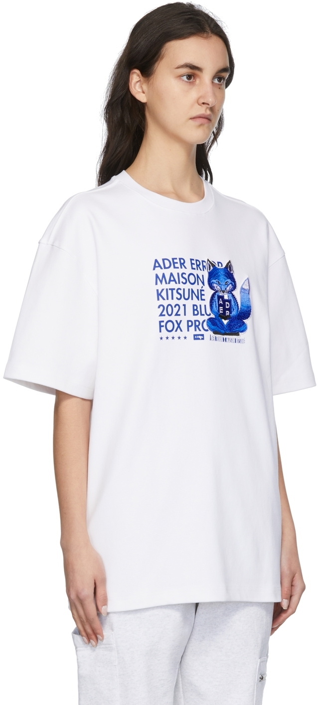 Maison Kitsuné White ADER error Edition Meditation Fox T-Shirt