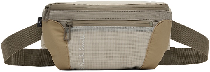 Photo: PS by Paul Smith Beige Paneled Pouch