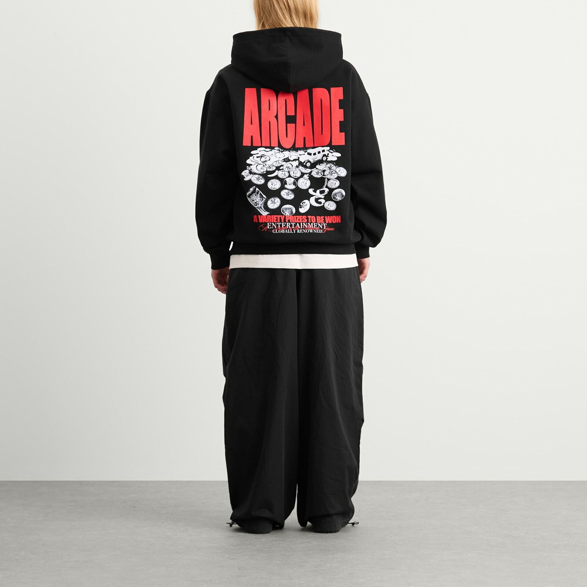 END. Coastal Arcade Prizes Hoody in Black
