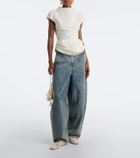 Magda Butrym Draped cotton and silk top