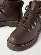 Loro Piana - Beinn Walk Shearling-Lined Leather and Padded Suede Boots - Brown