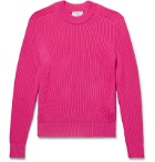 AMI - Ribbed Cotton-Blend Sweater - Pink