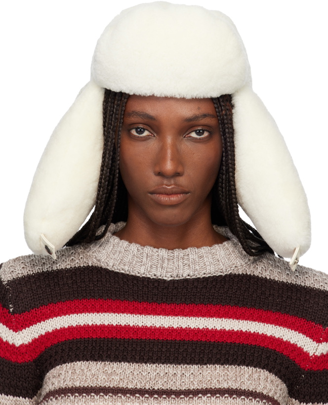 Photo: Marni Off-White Shearling Aviator Hat