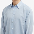 Auralee Men's Finx Shirt in Sax Blue Chambray
