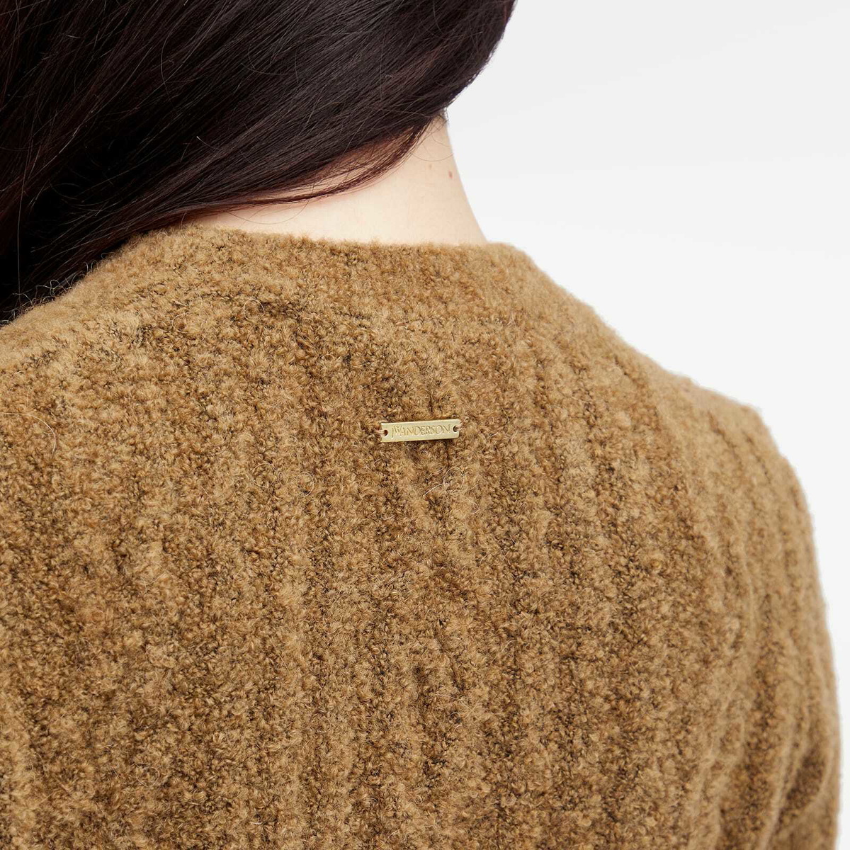 JW Anderson Women's Cable Knit Short Sleeve Jumper in Flax