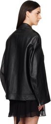 Acne Studios Black Leather Biker Jacket