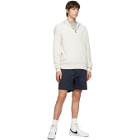 Polo Ralph Lauren Off-White Cotton Mesh Quarter-Zip Sweater