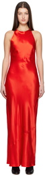 Silk Laundry Red High Low Maxi Dress