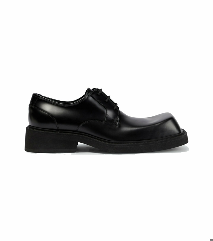 Photo: Balenciaga - Inspector leather Derby shoes