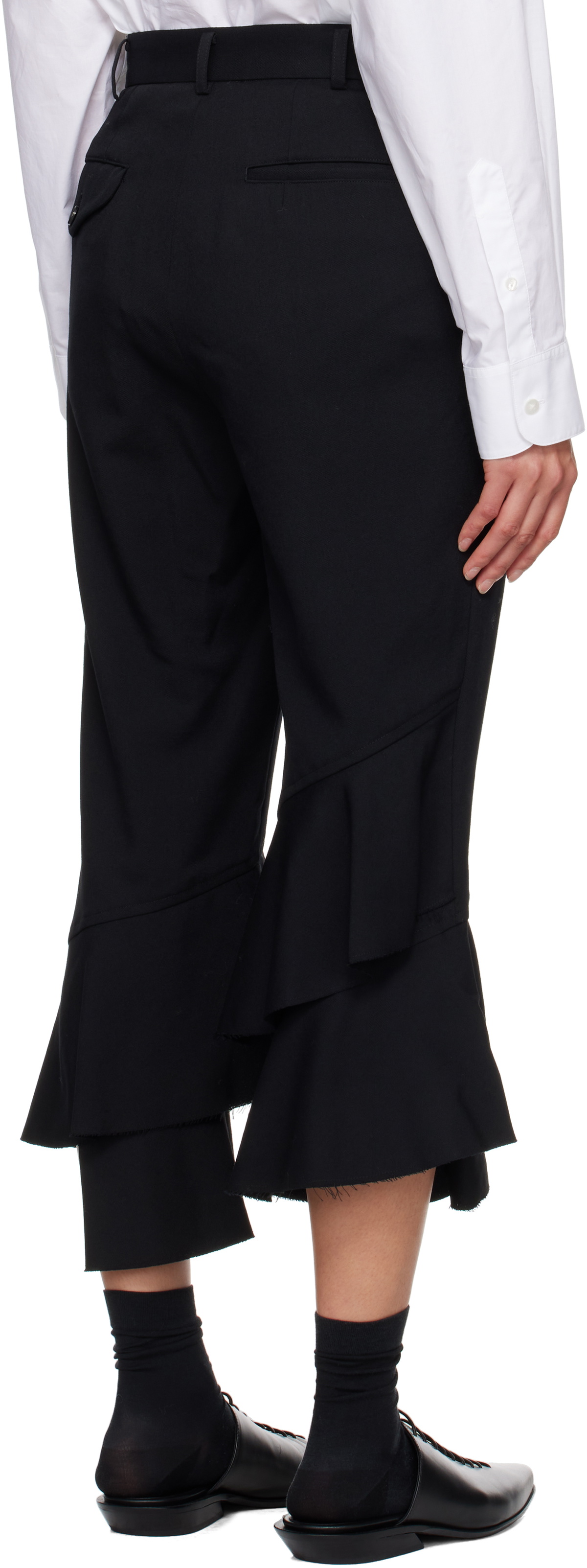 Black Comme des Garçons Black Gabardine Trousers