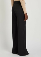 Chloe Flared-leg Wool Trousers Black
