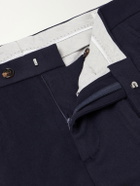 Brunello Cucinelli - Straight-Leg Pleated Wool-Flannel Suit Trousers - Blue