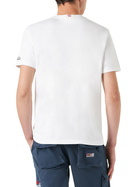 MC2 Saint Barth Man Cotton T-shirt With Gente Di Mare Print | Gin Mare Special Edition