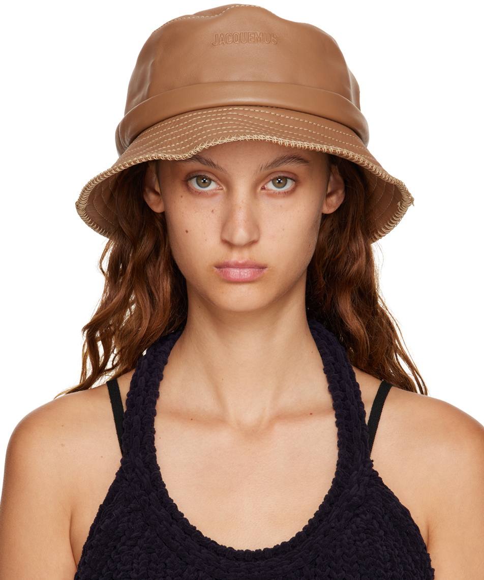 Jacquemus Brown 'Le Bob Mentalo' Bucket Hat Jacquemus