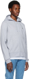 Lacoste Gray Zip Hoodie